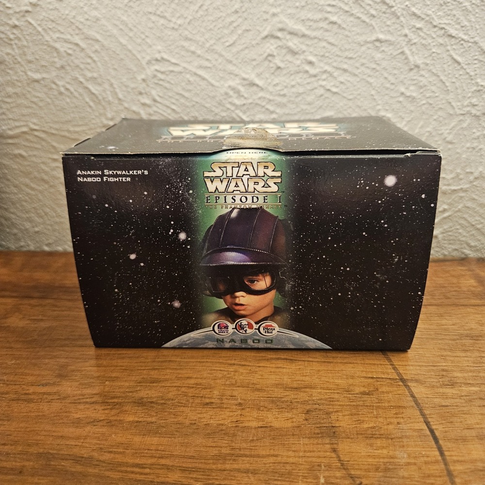 1999 Star Wars Episode 1 KFC/Taco Bell Naboo Fighter Anakin Toy New In Box Vtg